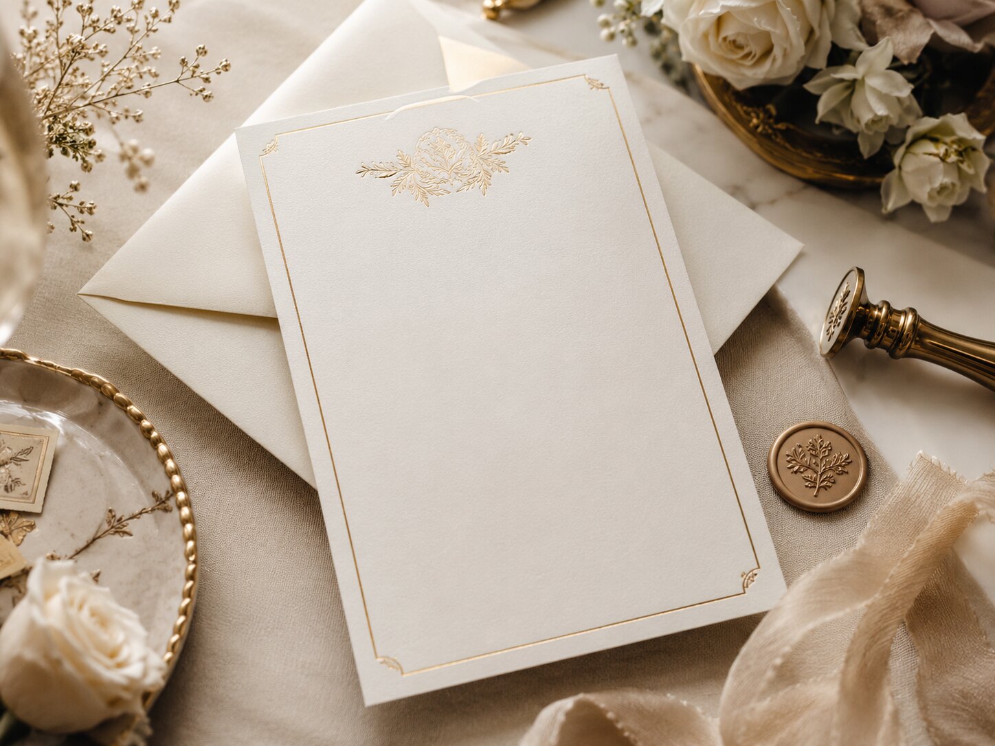 Estilo elegante para invitación y piezas de evento